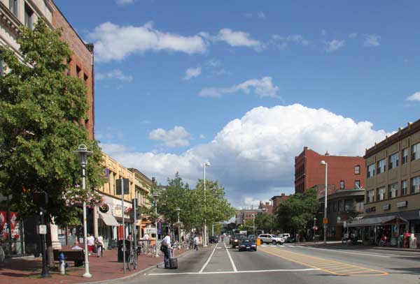 Looking east on Massachusetts Avenue from the intersection of Essex Street, 2010